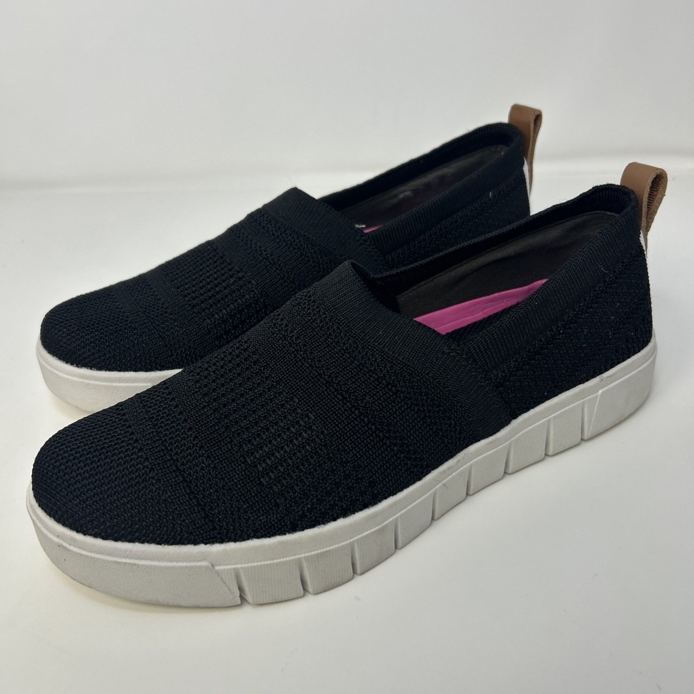 Ryka Women's Hera Slip-On Sneakers Sz 6.5 M Blk Comfortable, Casual Walking Shoe